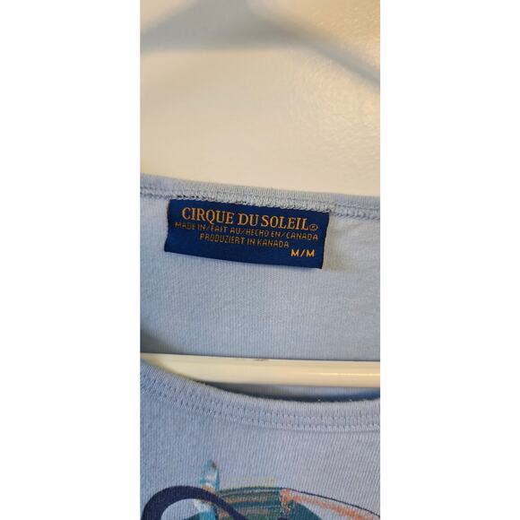Cirque Du Soleil Top Woman M Light Blue 3/4 Sleeve Top - Picture 3 of 6